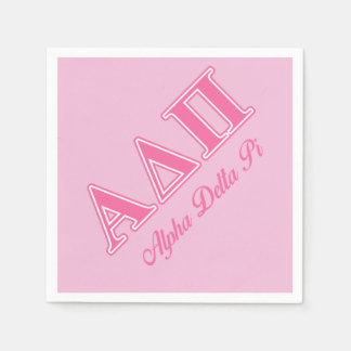 Alpha Delta Pi Pink Letters Paper Napkins