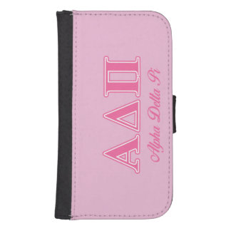 Alpha Delta Pi Pink Letters Wallet Phone Case For Samsung Galaxy S4