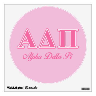 Alpha Delta Pi Pink Letters Wall Decal