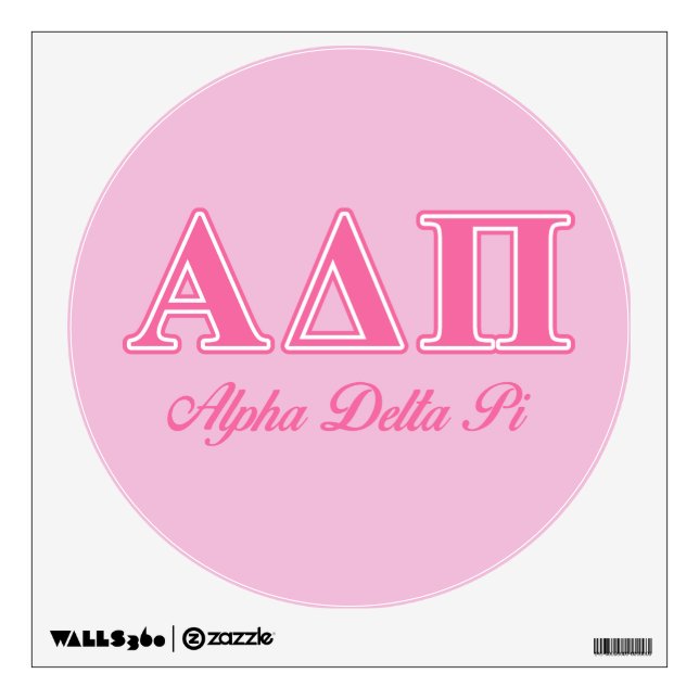 Alpha Delta Pi Pink Letters Wall Decal (Front)