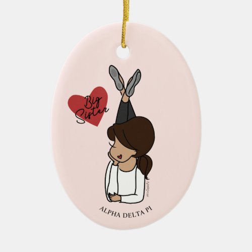 Alpha Delta Pi  Sorority Big Sis Avatar Ceramic Ornament