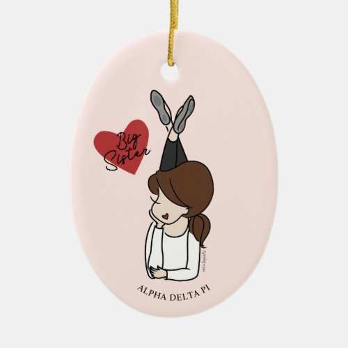 Alpha Delta Pi  Sorority Big Sis Avatar Ceramic Ornament