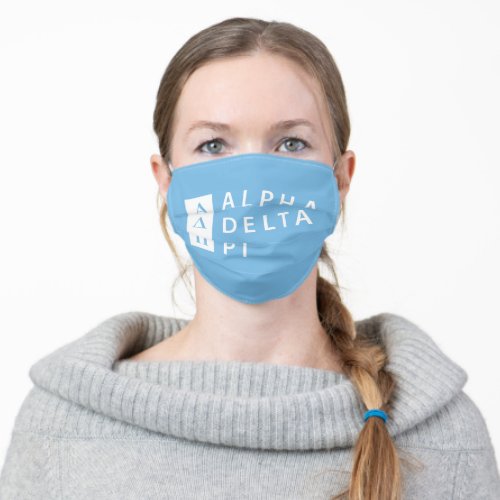 Alpha Delta Pi  Stacked Logo Adult Cloth Face Mask