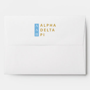 Alpha Delta Pi Stacked Logo Envelope