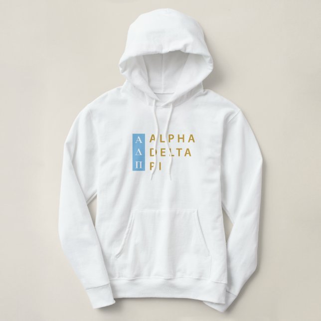 Alpha Delta Pi | Stacked Logo Hoodie (Design Front)