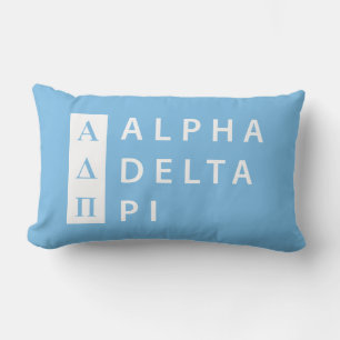 Alpha Delta Pi   Stacked Logo Lumbar Pillow