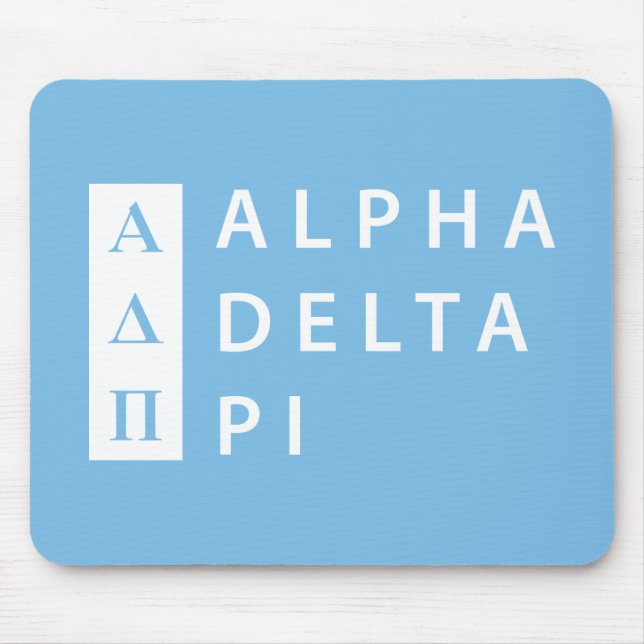 Alpha Delta Pi | Stacked Logo Mouse Pad (Front)
