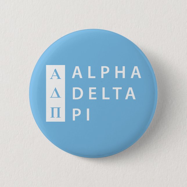 Alpha Delta Pi | Stacked Logo Pinback Button (Front)