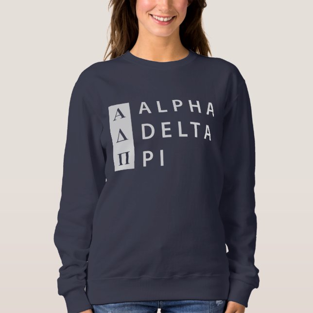 Alpha Delta Pi | Stacked Logo Sweatshirt (Front)
