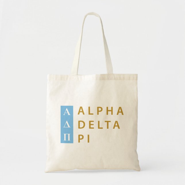Alpha Delta Pi | Stacked Logo Tote Bag (Front)