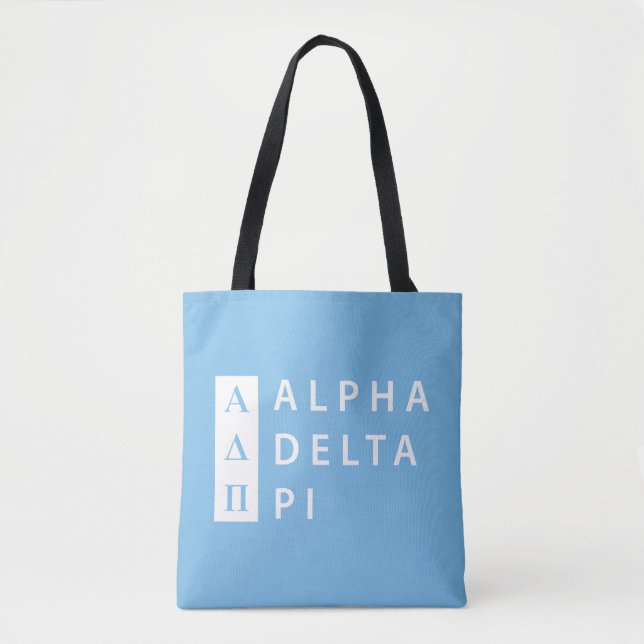 Alpha Delta Pi | Stacked Logo Tote Bag (Front)