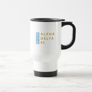 Alpha Delta Pi   Stacked Logo Travel Mug