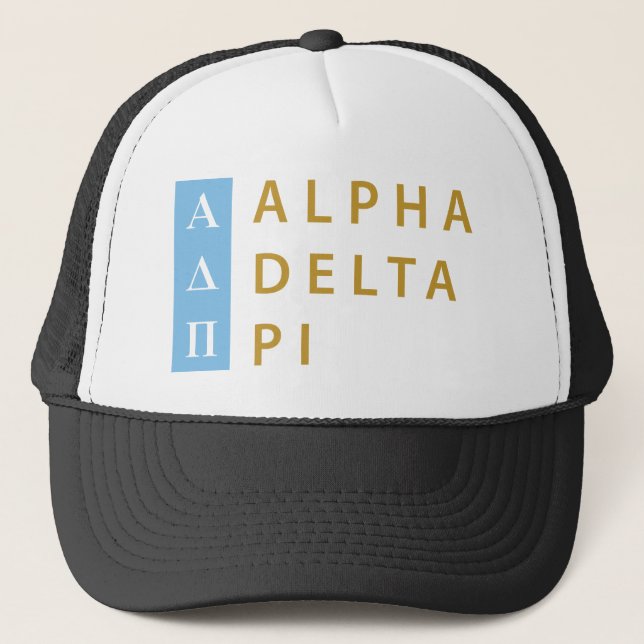 Alpha Delta Pi | Stacked Logo Trucker Hat (Front)