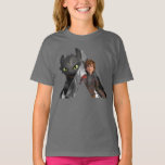 Alpha Dragon Toothless &amp; Hiccup T-shirt at Zazzle