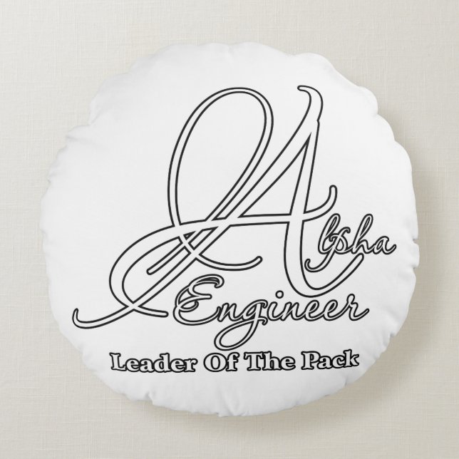 Alpha Engineer Round Pillow (Front)