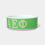 Alpha Epsilon Phi Green Letters 2 Bowl<br><div class="desc">Check out these official Alpha Epsilon Phi designs! Personalize your own Greek merchandise on Zazzle.com! Click the Customize button to insert your own name, class year, or club to make a unique product. Try adding text using various fonts & view a preview of your design! Zazzle's easy to customize products...</div>