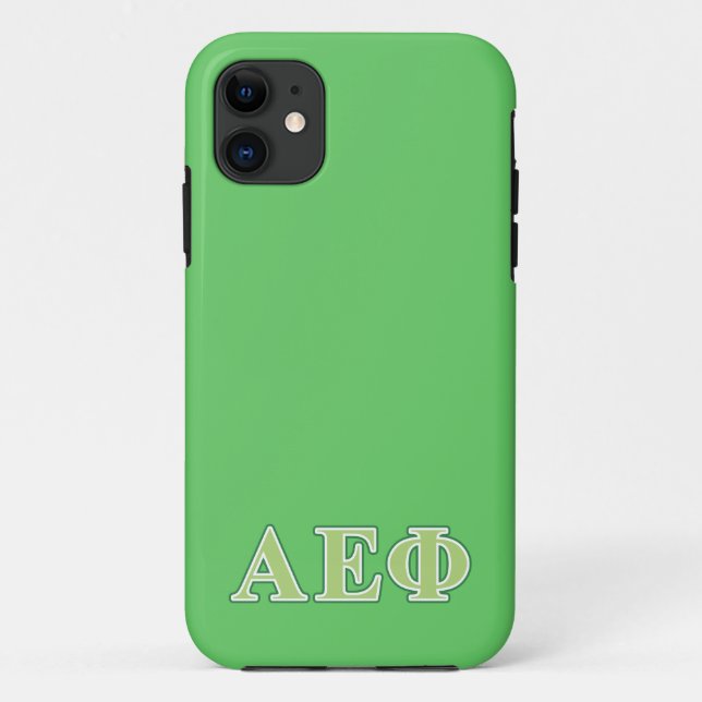 Alpha Epsilon Phi Green Letters 2 Case-Mate iPhone Case (Back)