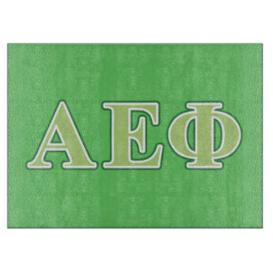 Alpha Epsilon Phi Green Letters 2 Cutting Board