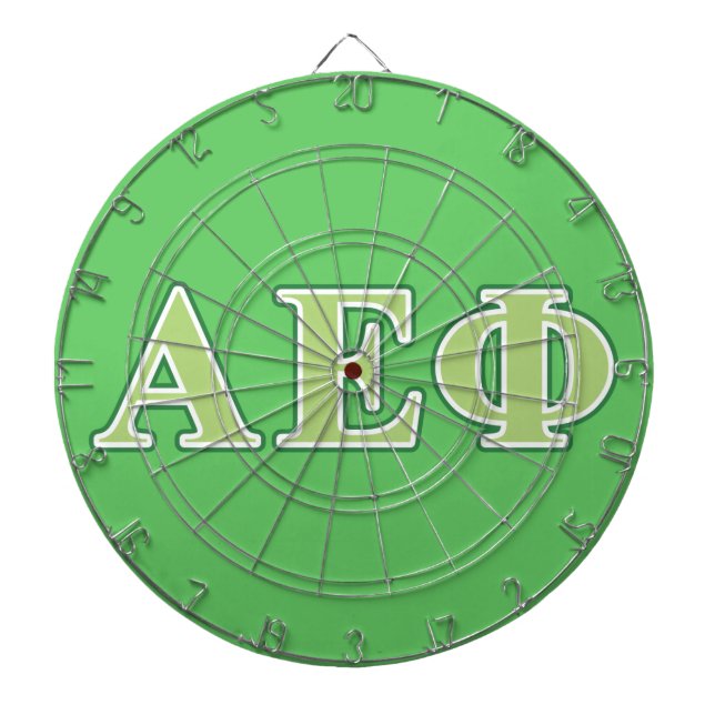 Alpha Epsilon Phi Green Letters 2 Dartboard With Darts (Front)