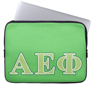 Alpha Epsilon Phi Green Letters 2 Laptop Sleeve
