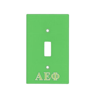 Alpha Epsilon Phi Green Letters 2 Light Switch Cover