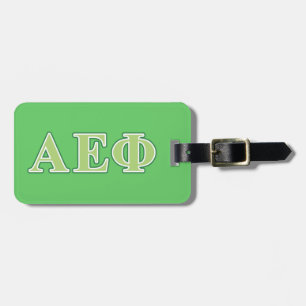 Alpha Epsilon Phi Green Letters 2 Luggage Tag