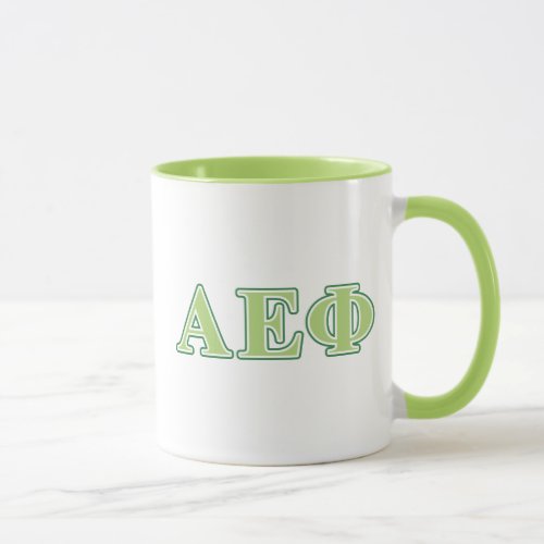 Alpha Epsilon Phi Green Letters 2 Mug