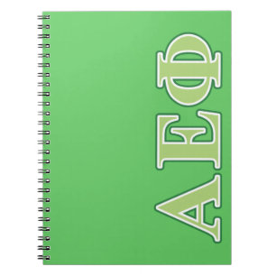 Alpha Epsilon Phi Green Letters 2 Notebook