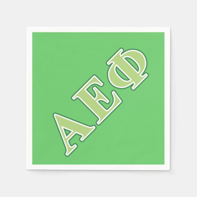 Alpha Epsilon Phi Green Letters 2 Paper Napkins (Front)