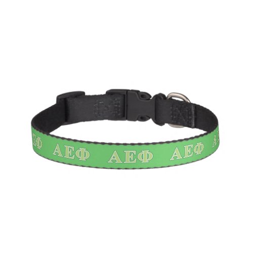 Alpha Epsilon Phi Green Letters 2 Pet Collar