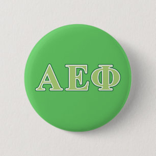 Alpha Epsilon Phi Green Letters 2 Pinback Button