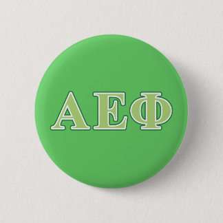 Alpha Epsilon Phi Green Letters 2 Pinback Button