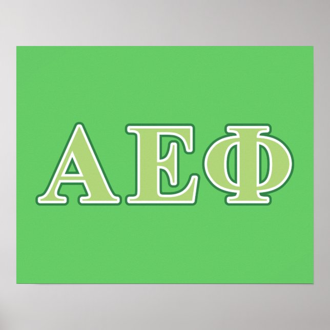 Alpha Epsilon Phi Green Letters 2 Poster (Front)