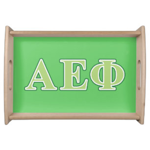 Alpha Epsilon Phi Green Letters 2 Serving Tray