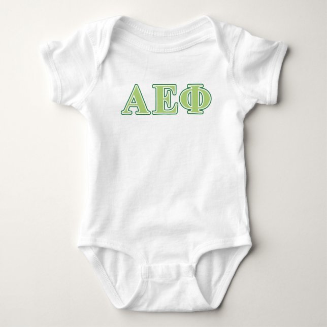 Alpha Epsilon Phi Green Letters 2 T-Shirt (Front)