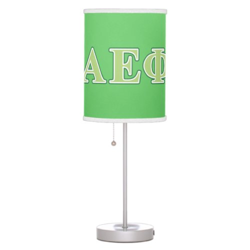 Alpha Epsilon Phi Green Letters 2 Table Lamp