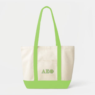 Alpha Epsilon Phi Green Letters 2 Tote Bag