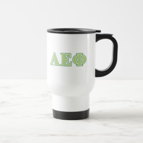 Alpha Epsilon Phi Green Letters 2 Travel Mug