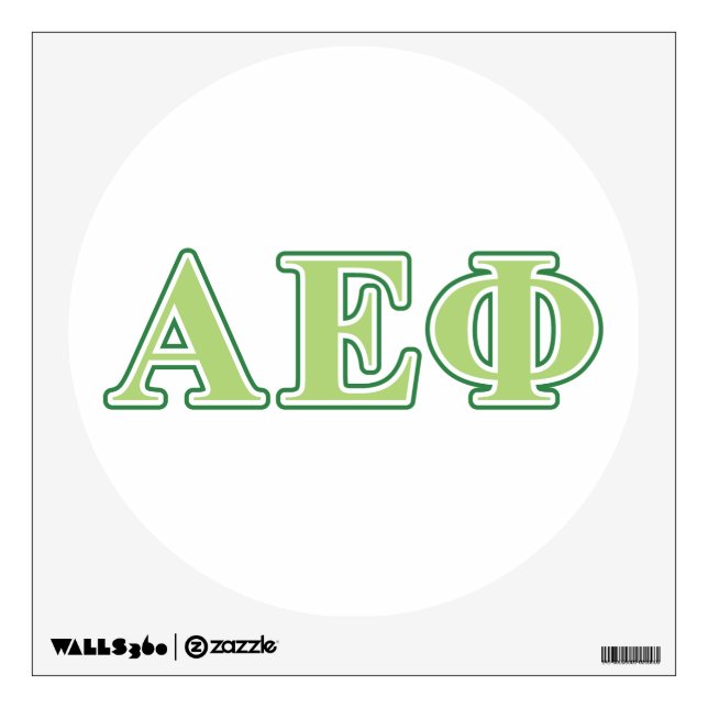 Alpha Epsilon Phi Green Letters 2 Wall Decal (Front)
