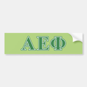 Alpha Epsilon Phi Green Letters 3 Bumper Sticker