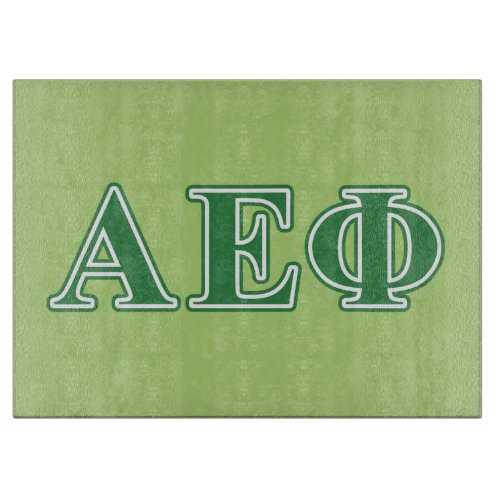 Alpha Epsilon Phi Green Letters 3 Cutting Board