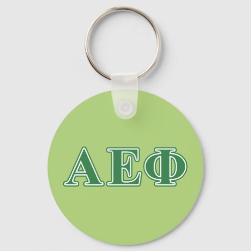 Alpha Epsilon Phi Green Letters 3 Keychain