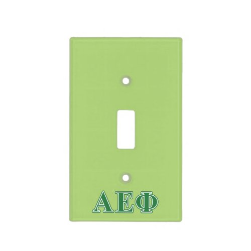 Alpha Epsilon Phi Green Letters 3 Light Switch Cover