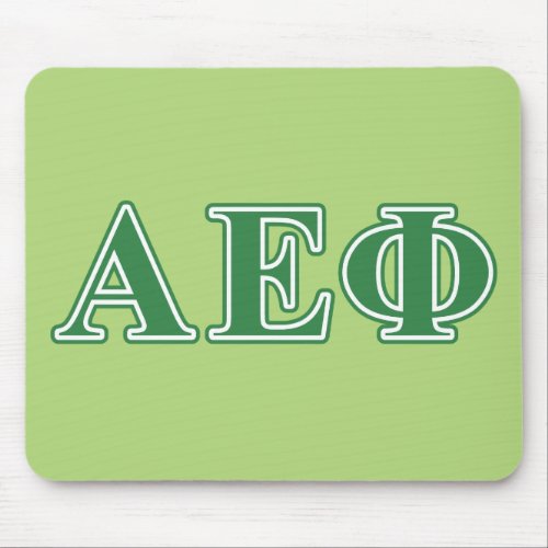 Alpha Epsilon Phi Green Letters 3 Mouse Pad