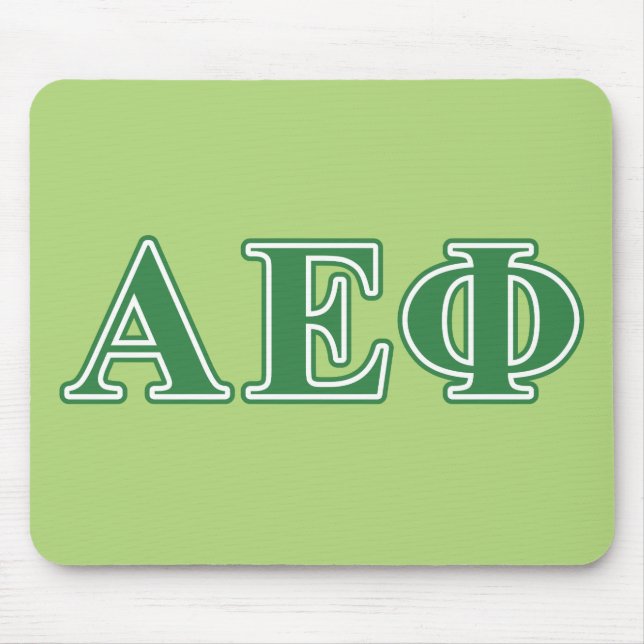 Alpha Epsilon Phi Green Letters 3 Mouse Pad (Front)