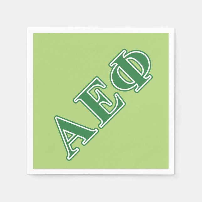 Alpha Epsilon Phi Green Letters 3 Napkins (Front)