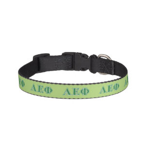 Alpha Epsilon Phi Green Letters 3 Pet Collar