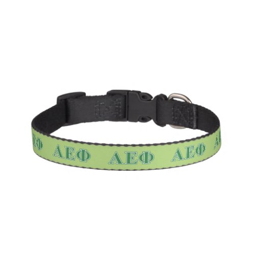 Alpha Epsilon Phi Green Letters 3 Pet Collar