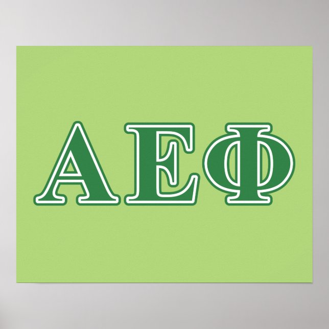 Alpha Epsilon Phi Green Letters 3 Poster (Front)