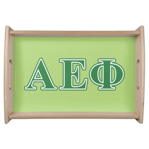 Alpha Epsilon Phi Green Letters 3 Serving Tray